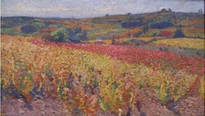Vignes en automne, étude pour Les Vendanges - Henri Martin