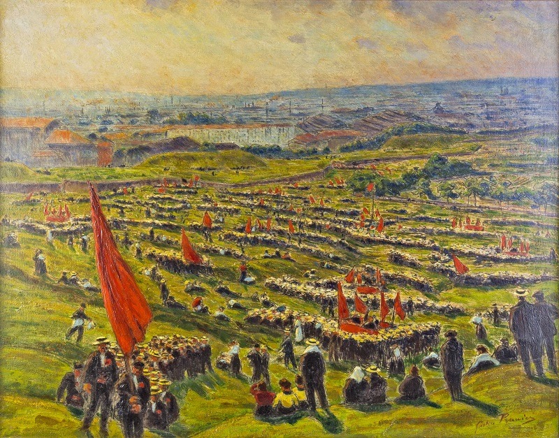 Manifestation pacifiste au Pré-Saint-Gervais en 1913 - Gaston Prunier