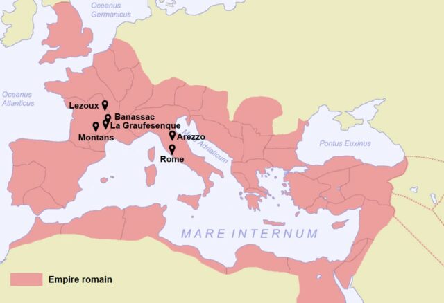 Carte de l'Empire Romain, CC BY-SA 3.0 ThomasPusch
