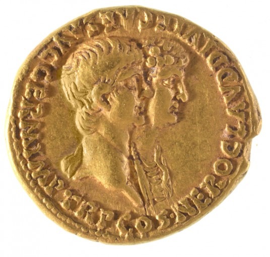 Aureus de Néron et Agrippine