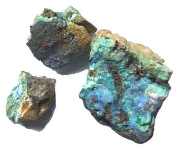 cuivre carbonaté vert et bleu