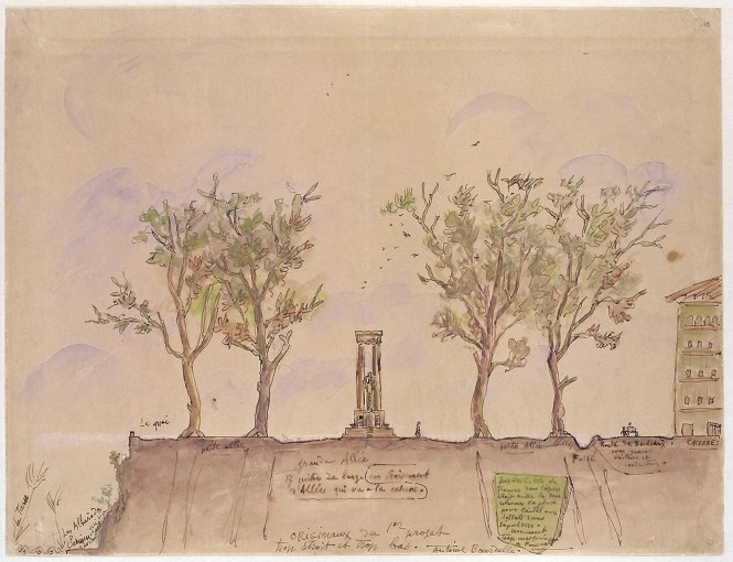 Projet d’ensemble  pour le monument aux morts de Montauban de la guerre de 1914-1918