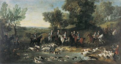 Louis XV chassant le cerf dans la forêt de saint Germain