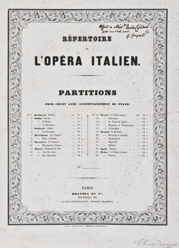 L’opéra italien : partition du Don Giovanni de Mozart